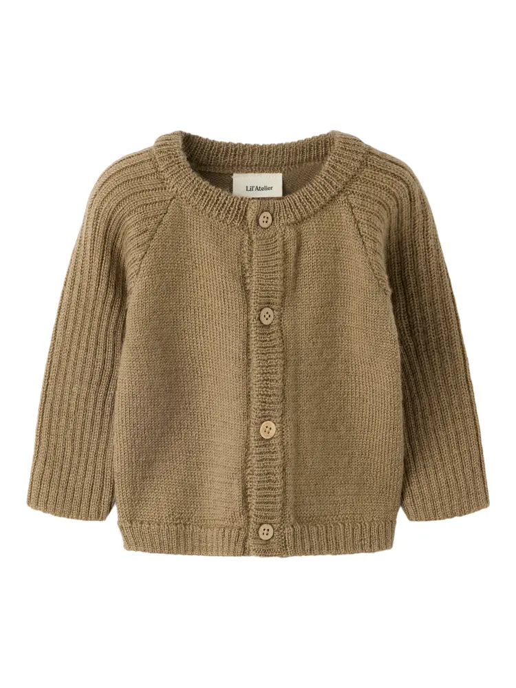 Lil' Atelier Nomo Noa Uld Cardigan - Sepia Tint - 56
