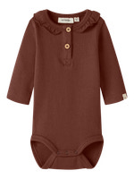 Lil' Atelier Thoro Hou Langærmet Slim Body - Mahogany