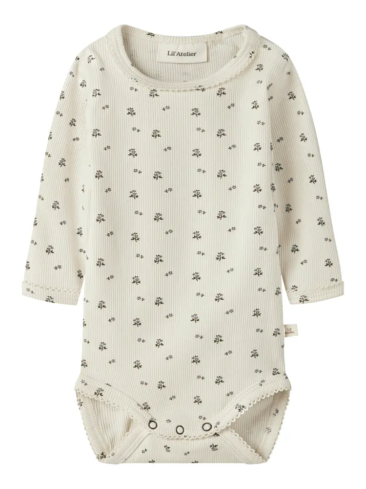 Lil' Atelier Lago Mau Langærmet Slim Body - Turtledove - 56