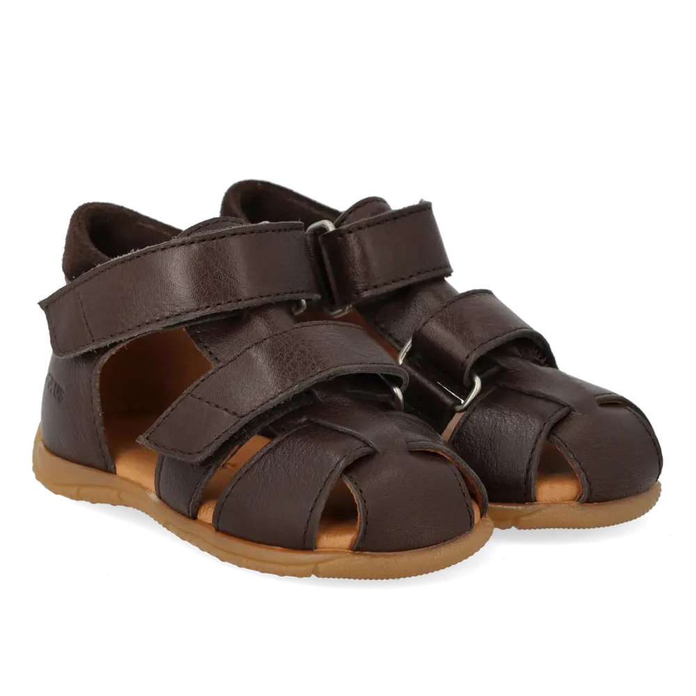 Begynder Sandal m. Velcro - Dark brown/Dark brown - 20 billede
