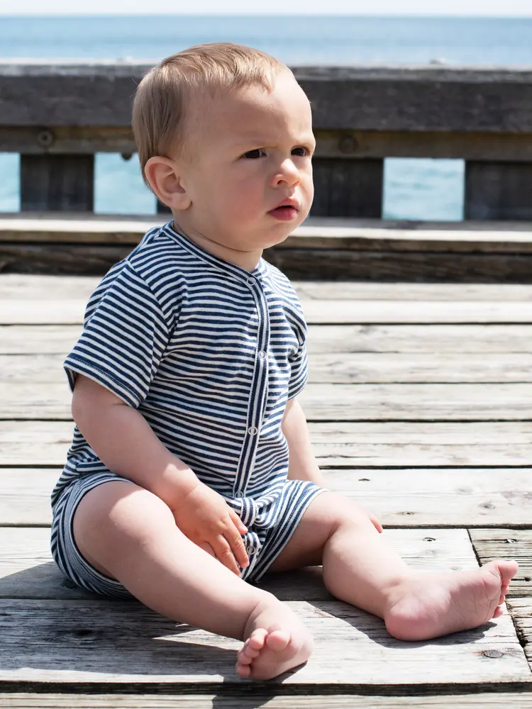 Heldragt m. Striber - Mørkeblå - 56 billede