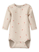 Berries Langærmet Body - Peyote Melange