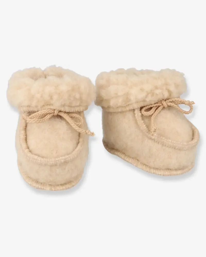 Cozy Sheep Uld Hjemmesko - Beige - 3-6 MDR.