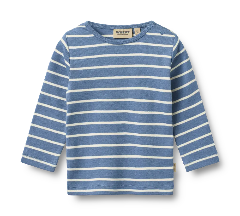 Stig Bluse - Blue Stripe - 68 billede