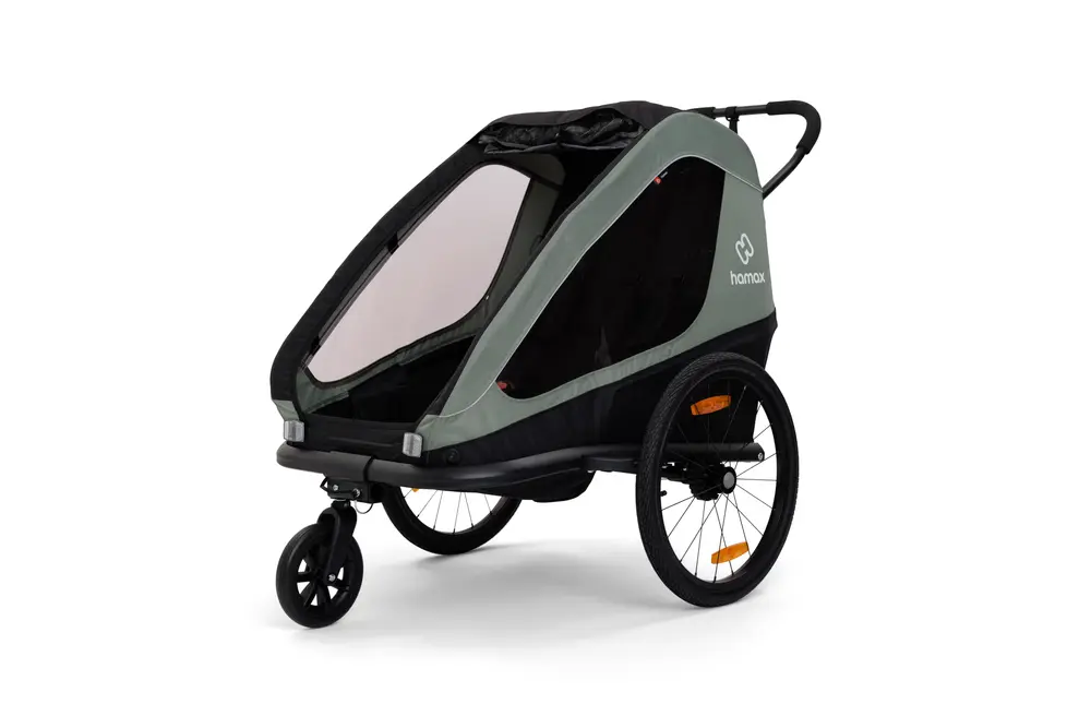 Hamax Traveller Cykelvogn - Khaki Green billede