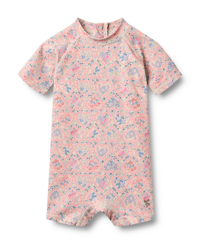 Cas Badedragt - Pink Heart Flowers - 62