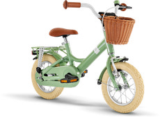 Youke Classic 12" cykel med kurv - Retro grøn