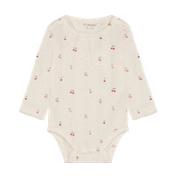 Langærmet Body Pointelle - Eggnog