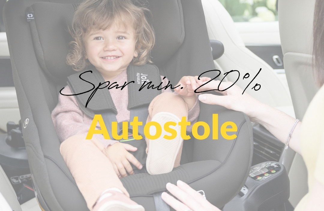 Spar min. 20% på autostole