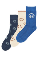 Moe Bambus Strømper 3-pak - Strong Blue