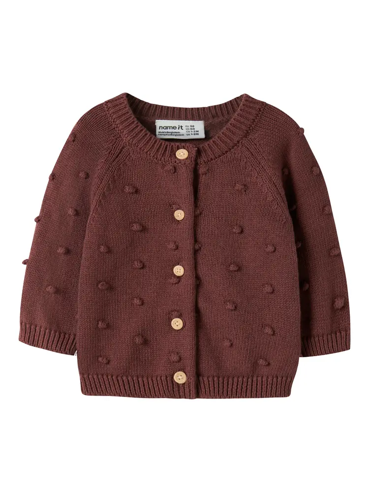 Name It Cardigan - NbfNasha - Strik - Wild Ginger