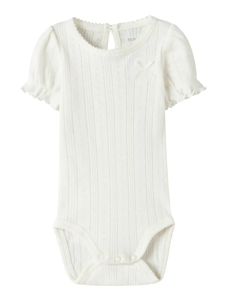 Happy Kortærmet Body - Cloud Dancer - 56 billede