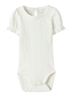 Happy Kortærmet Body - Cloud Dancer