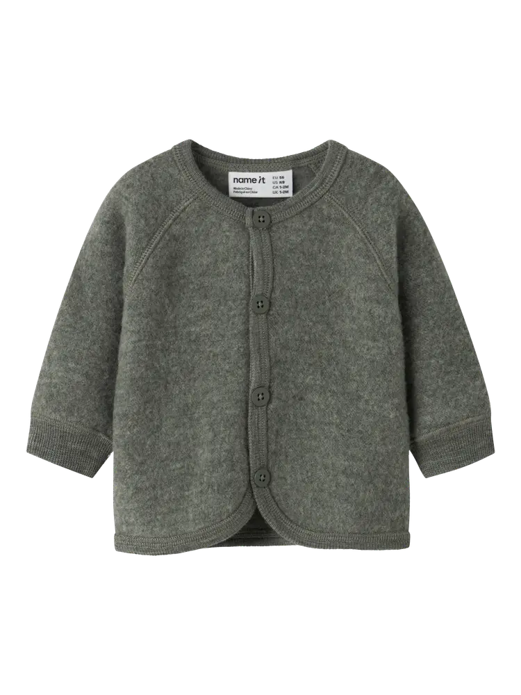 Name It Wmino Uld Cardigan - Mulled Basil - 56