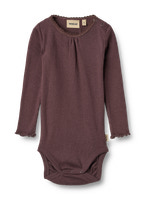 Lotta Rib Body Langærmet - Fudge