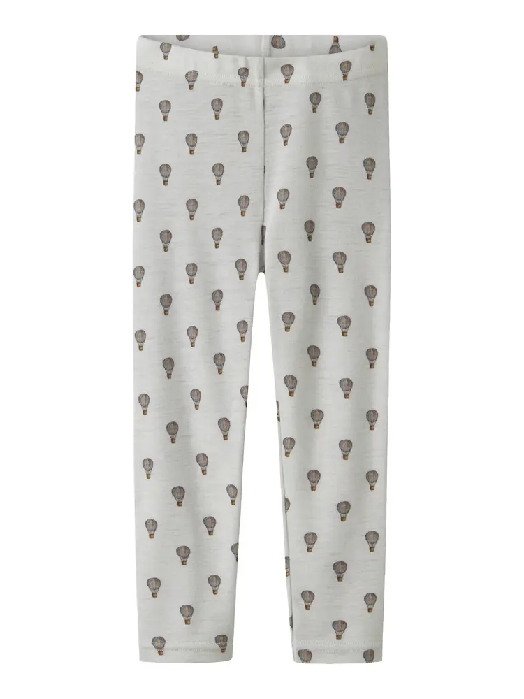 Lil' Atelier Noel Nor Uld Slim Leggings - Oyster Mushroom - 92