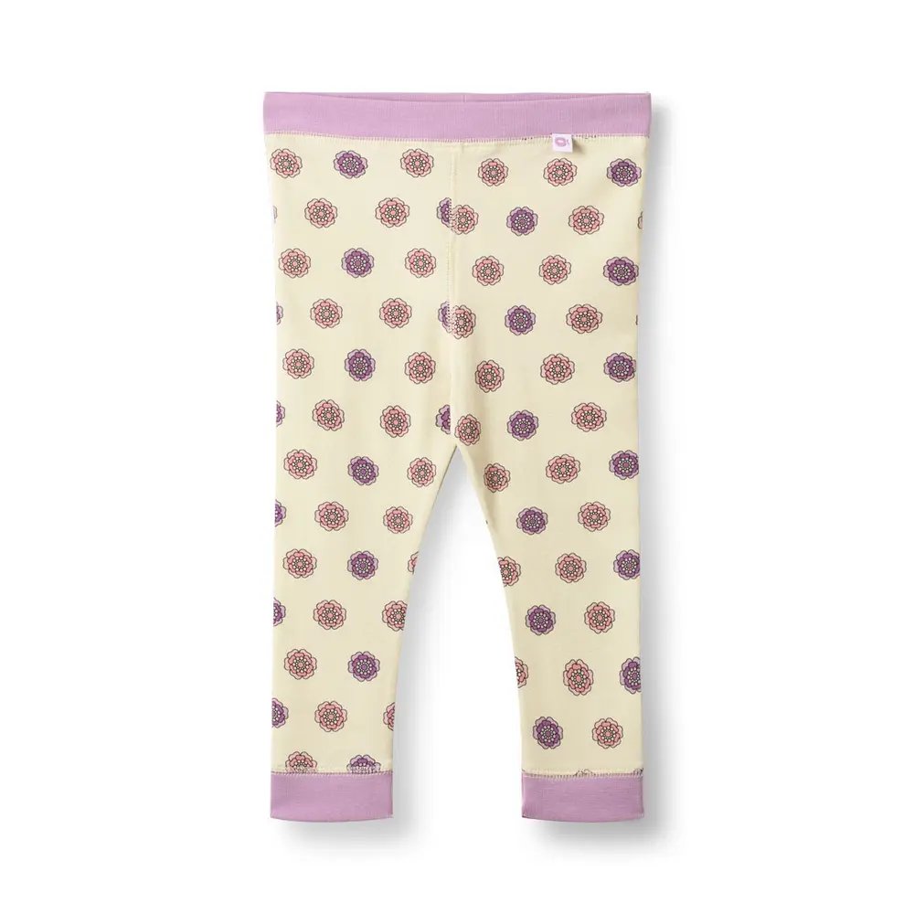 Elstar Leggings - Blomster - Vanilla - 68 billede