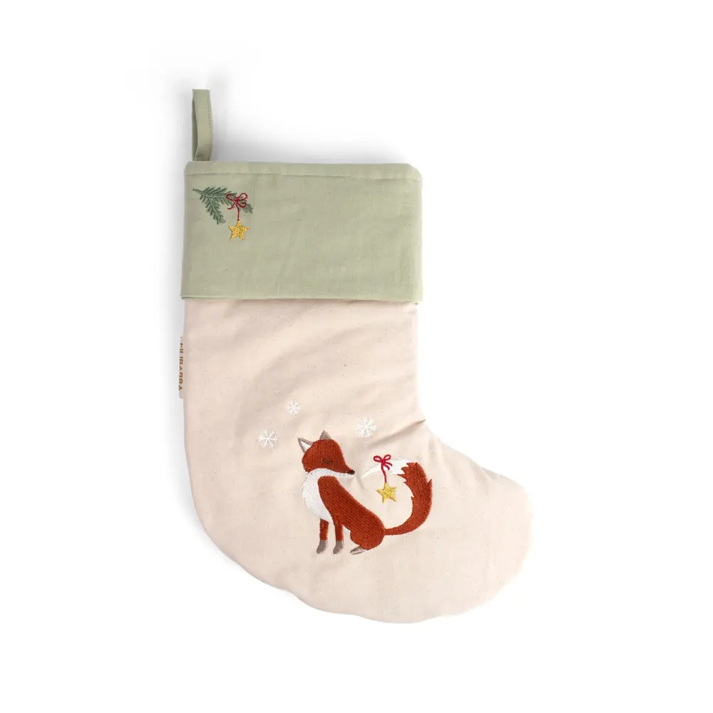 Broderet jule sok - Wonderful Winter - Ræv billede
