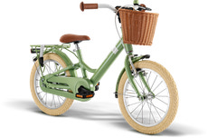 Youke Classic 16" cykel med kurv - Retro grøn