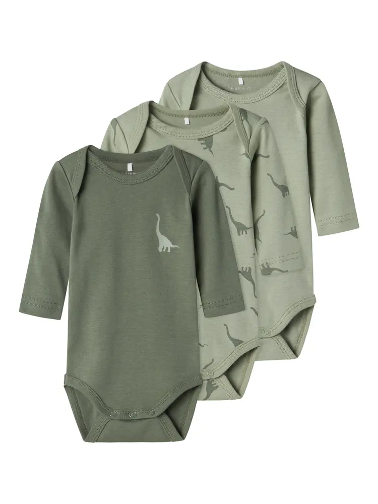 Langærmet Body 3-Pak - Agave green - 62 billede