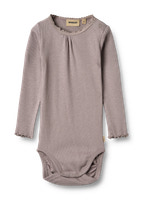 Lotta Rib Body Langærmet - Dusty purple