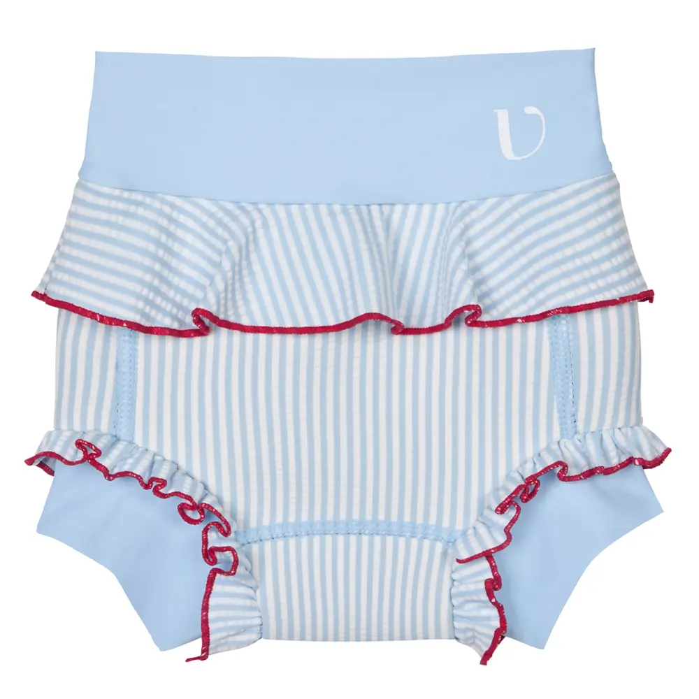 Badeble Neopren - Seersucker - Flæse - Blue - 3-6 MDR. billede