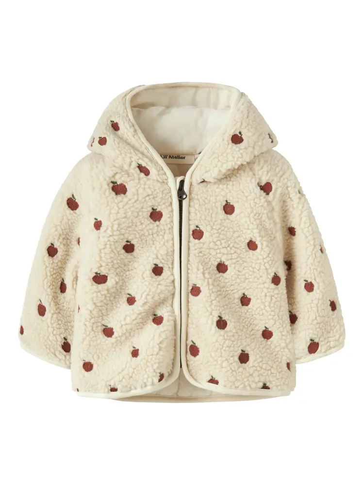 Lil' Atelier Fleecejakke - Teddy - NbfNalo Loose - Turtledove/AP