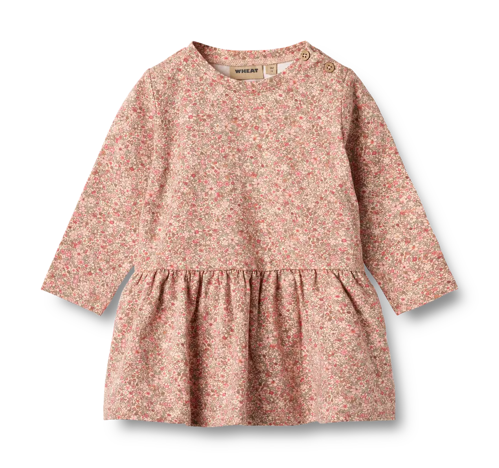 Bessie Jersey Kjole - Rose dust flower meadow - 18 MDR. billede