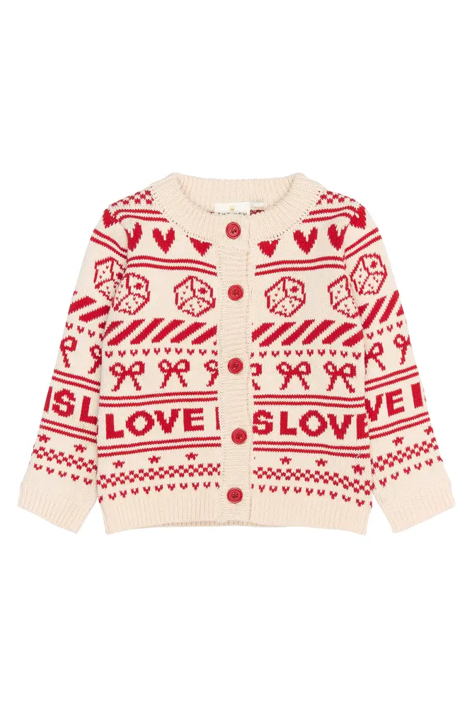 Regina Jacquard Cardigan - GARDENIA - 86 billede