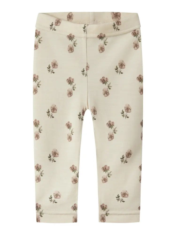 Lil' Atelier Nilo Nun Uld Slim Leggings - Turtledove - 56
