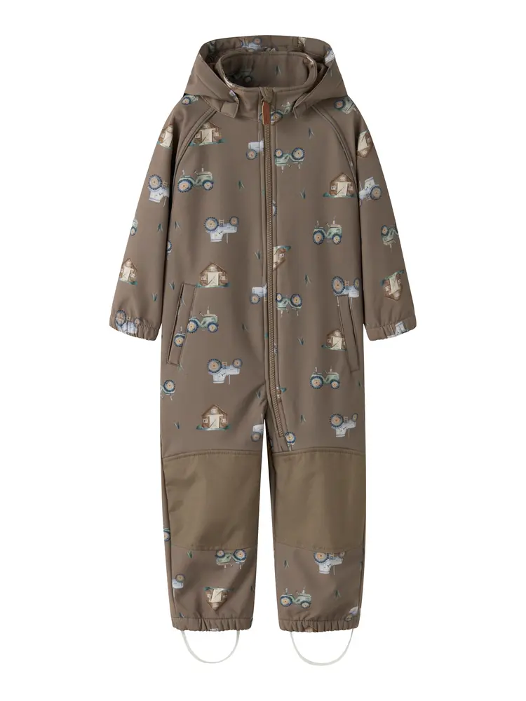 Name It Softshelldragt m. Fleece - Noos - NmmAlfa08 - Walnut/Far
