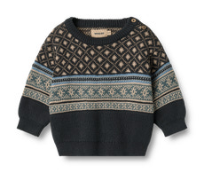 Julius Jacquard Pullover - Navy