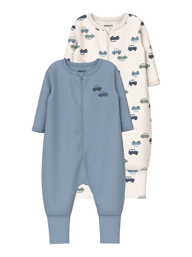 Name It Natdragter - NbmNightsuit - 2-pak - Jet Stream/Ashley Bl