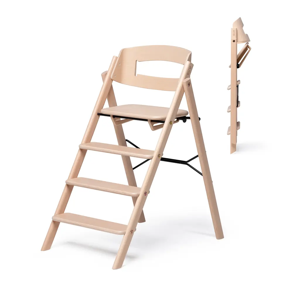 Kaos Klapp Højstol Foldbar - Bøg - Natur billede