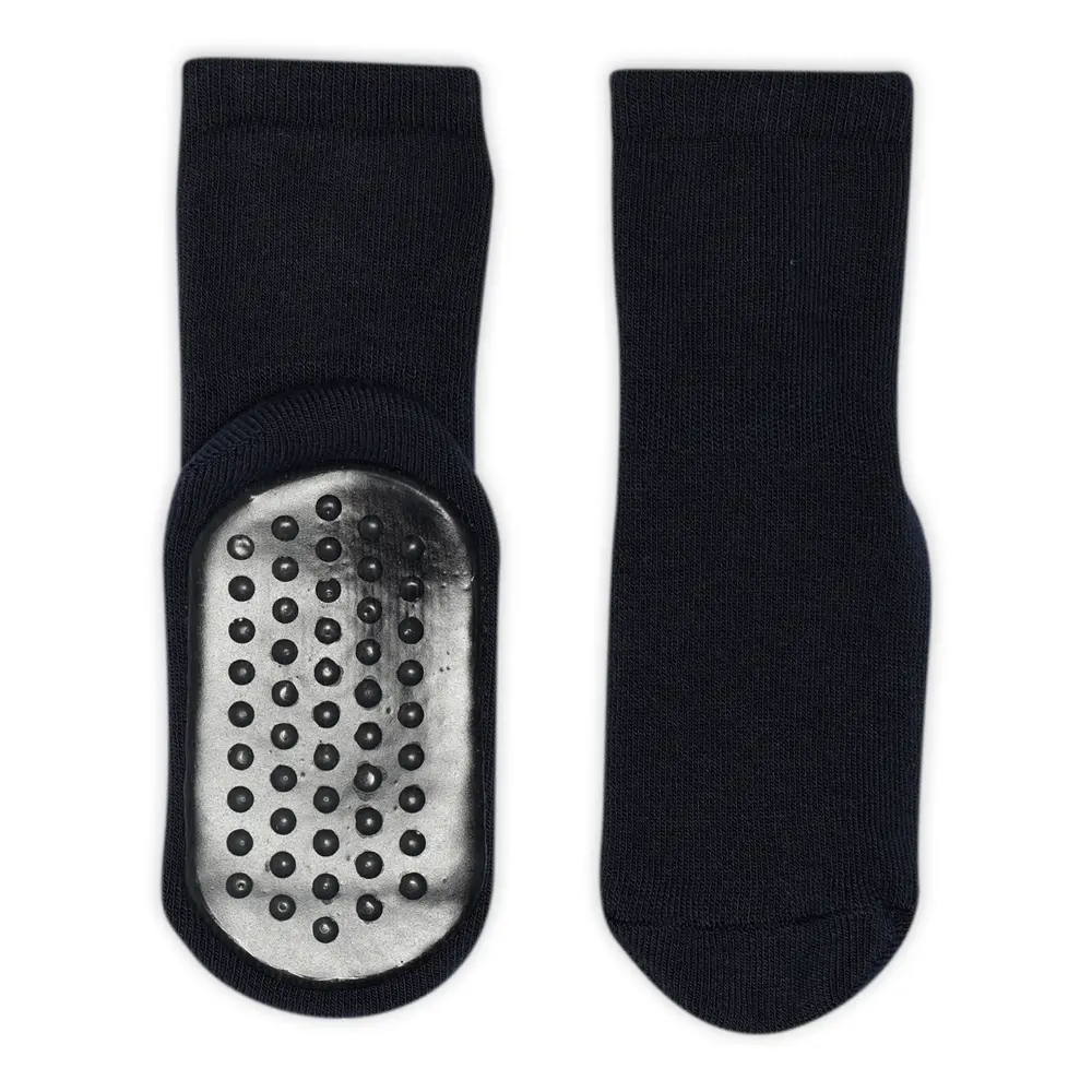 Ankelstrømpe Med Gummisål - navy - 25/28 billede