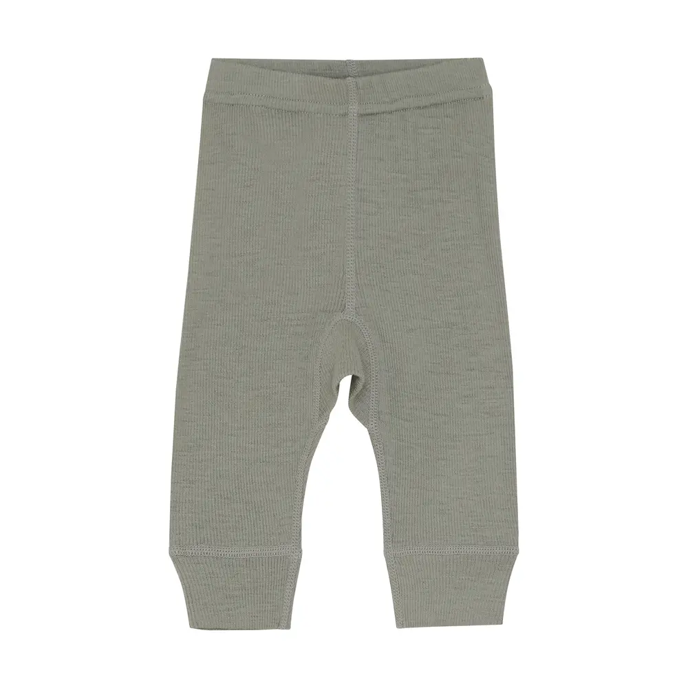 Uld leggings - solid - Forest Fog Melange - 90 billede