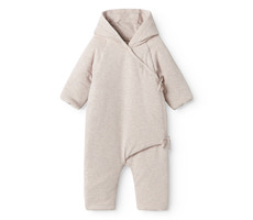 Rex - Vatteret Baby Heldragt - Light beige melange