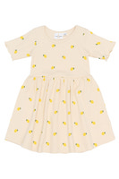 Smilla Rib Kjole - Gardenia