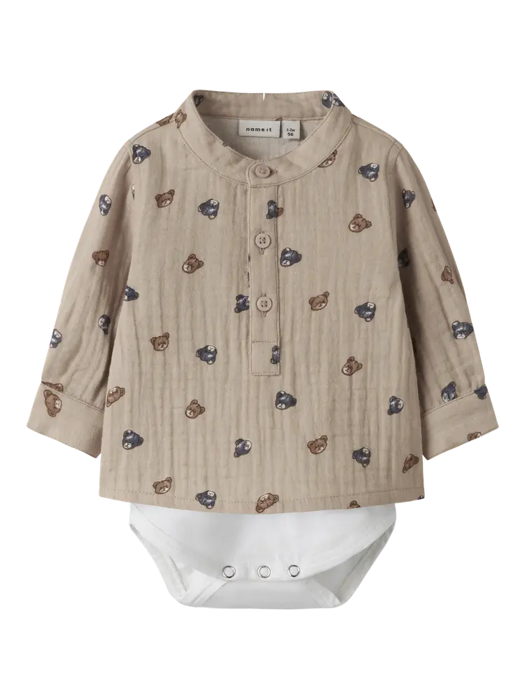 Dutty Langærmet Skjorte Body - Chateau Gray - 56 billede