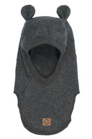 Bomulds Elefanthue m. Ører - Anthracite Melange