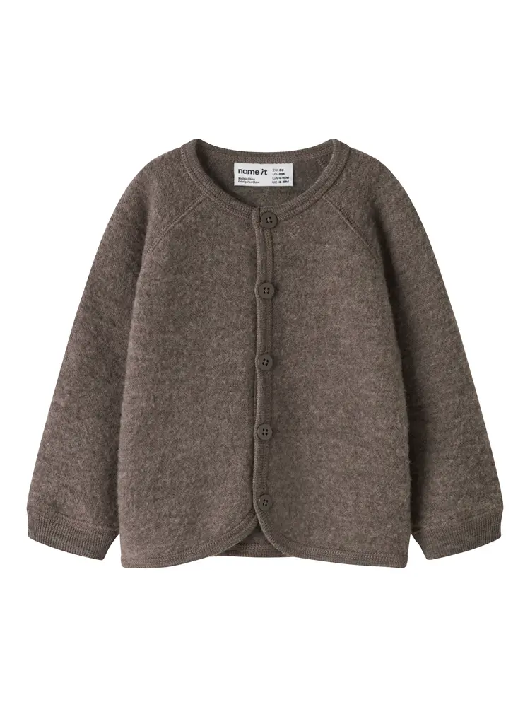 Name It Cardigan - Uld - NbfWmino - Morel