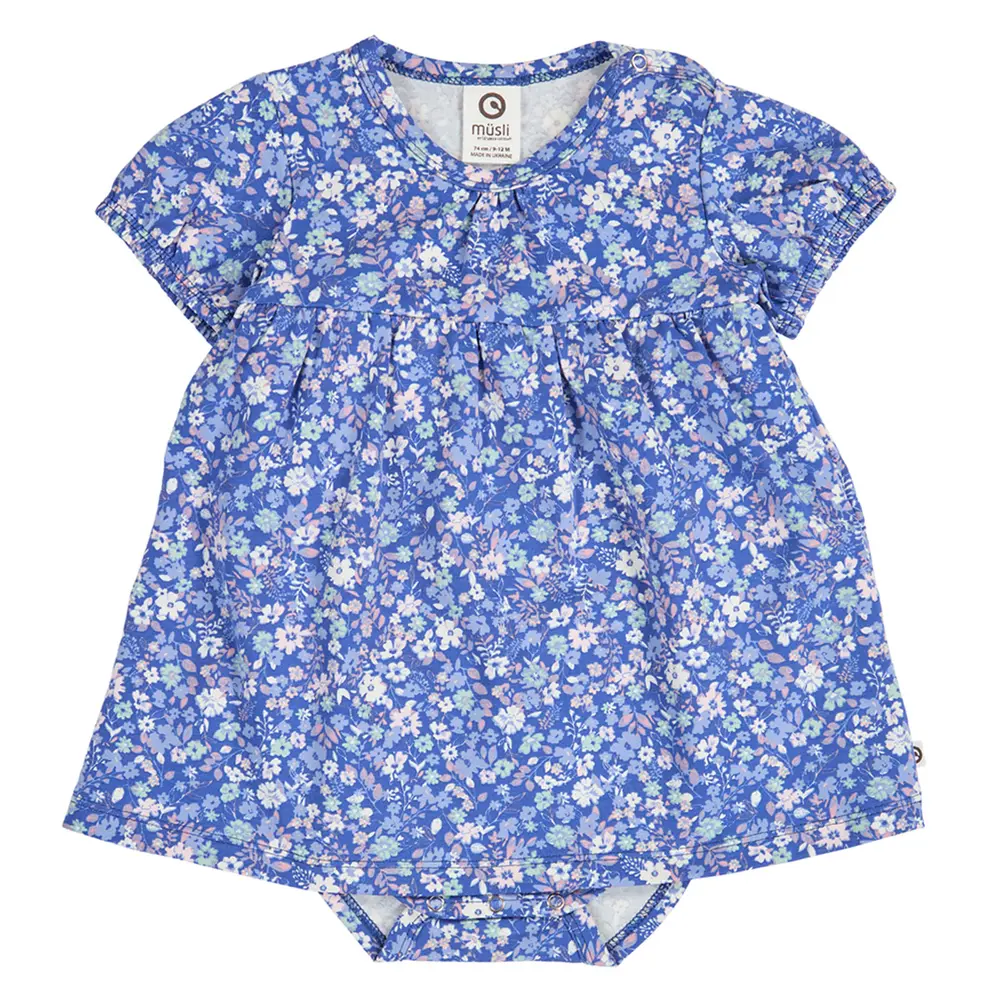 Primrose Blomstret Kjole Body - Azure blue/ Nectar/ Tofu - 62 billede