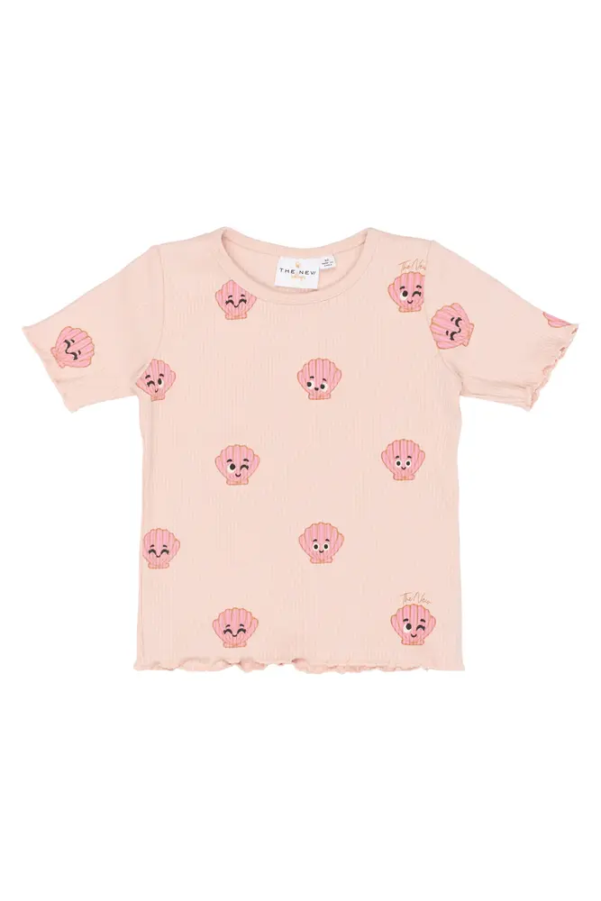 Tinker Rib T-Shirt - Peach Whip AOP - 86 billede