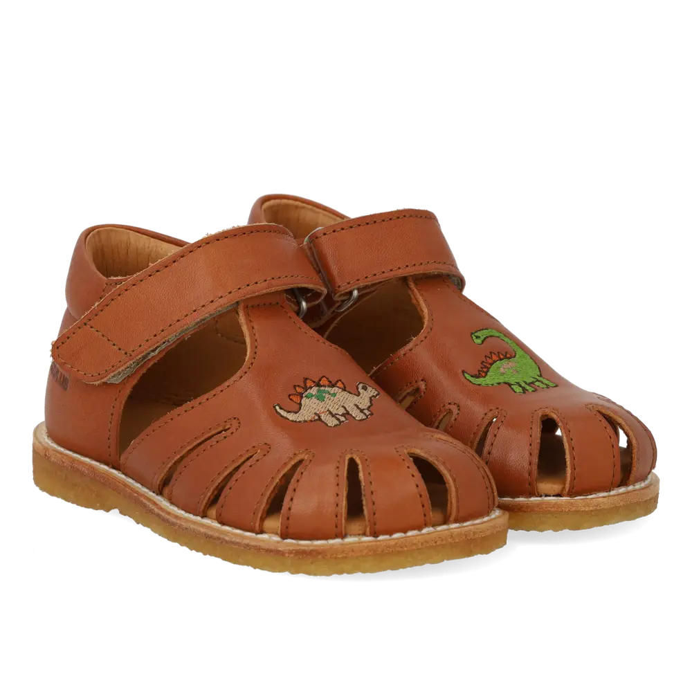 Sandal m. Dino Broderi - Cognac - 22