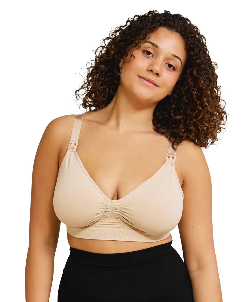 Graviditets & amme BH med carri-gel beige S billede
