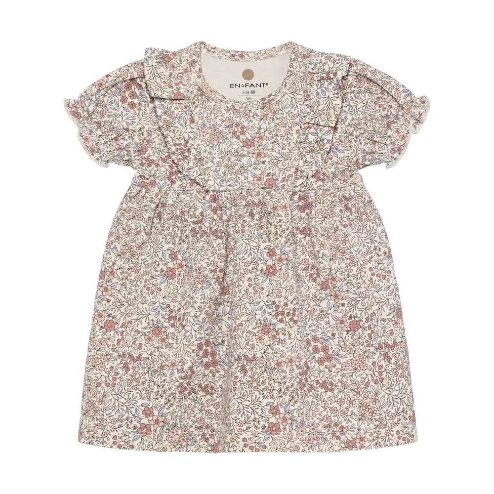 Kjole m. Print - Eggnog - 56 billede