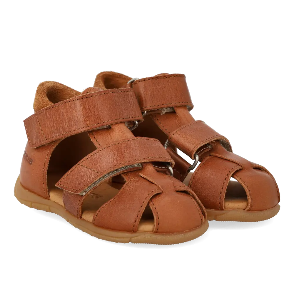 Begynder Sandal m. Velcro - Cognac/Cognac - 20 billede
