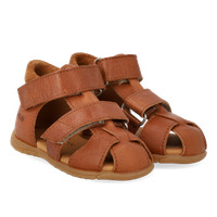 Begynder Sandal m. Velcro - Cognac/Cognac
