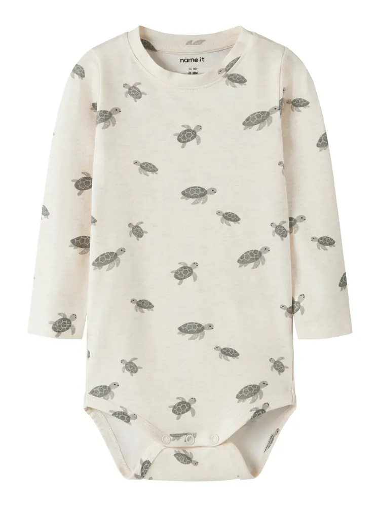 Name It Jamie Langærmet Body - Peyote Melange - 56 billede