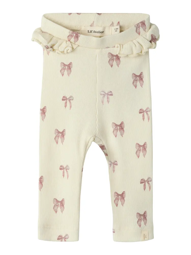 Lil' Atelier Gavo Slim Leggings - Turtledove - 86 billede